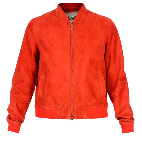 HERNO Suede Bomber Orange